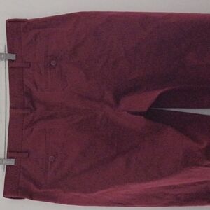 CROFT & BARROW Maroon Flat Front Chinos w/ Wide Legs